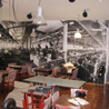 Ristorante La Fabbrica - allestimento grafico Beps'n Peps per conto di EtaBeta Soc.Coop. Arl - Torino